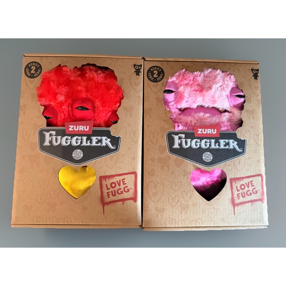 Valentines Fuggler Love Fuggs‎ 9 Inch Plush | Set Of Two | In Hand Ready To Ship
